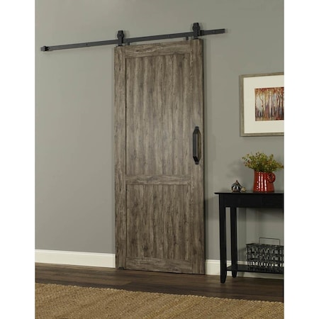 Millbrooke 84 x 36 in. Weathered Grey H-Style PVC Barn Door Kit MLB3684WGHKD